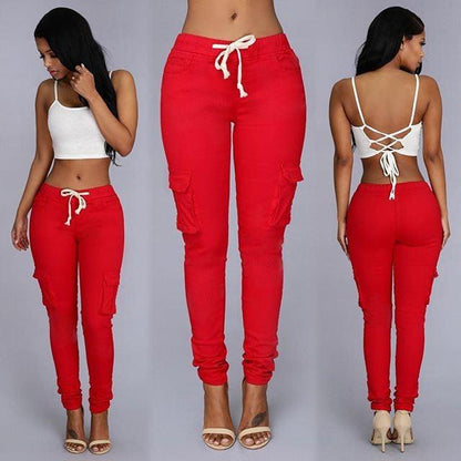 Women's multi-bag casual pants - JWHL FASHION