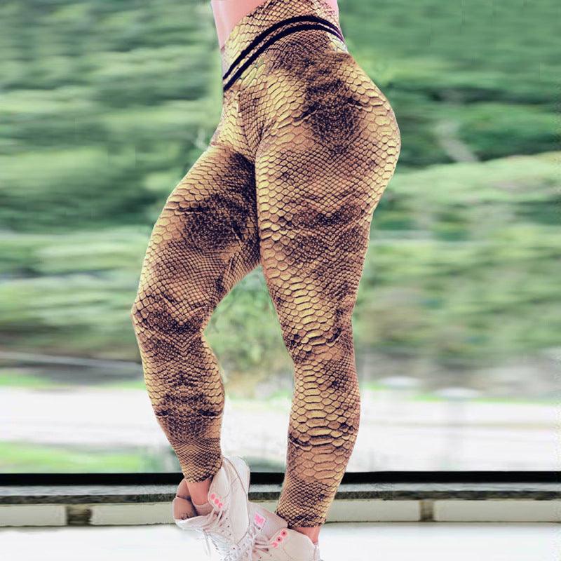 Snake pattern digital printed yoga suit - JWHL FASHION