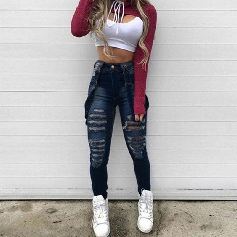 High-rise ripped jeans - JWHL FASHION