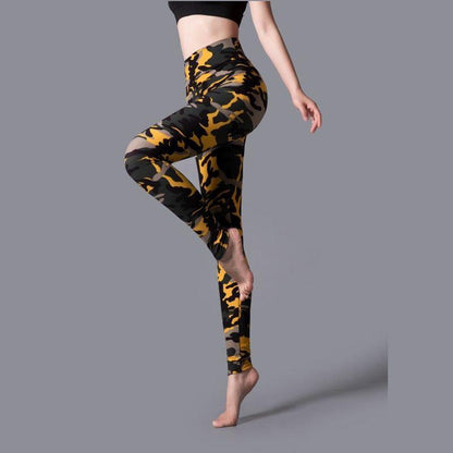 Brushed Printed High Waist Pants Yoga Leggings - JWHL FASHION