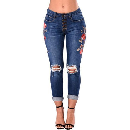 Ripped Jeans For Women 2021 Women Jeans Pencil Pants Denim Jeans - JWHL FASHION