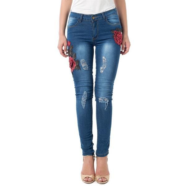 Ripped Jeans For Women 2021 Women Jeans Pencil Pants Denim Jeans - JWHL FASHION