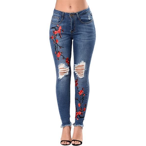 Ripped Jeans For Women 2021 Women Jeans Pencil Pants Denim Jeans - JWHL FASHION