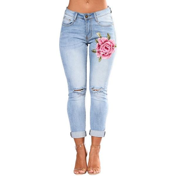 Ripped Jeans For Women 2021 Women Jeans Pencil Pants Denim Jeans - JWHL FASHION