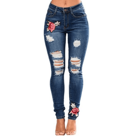 Ripped Jeans For Women 2021 Women Jeans Pencil Pants Denim Jeans - JWHL FASHION