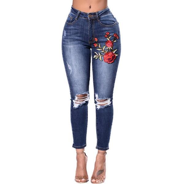 Ripped Jeans For Women 2021 Women Jeans Pencil Pants Denim Jeans - JWHL FASHION