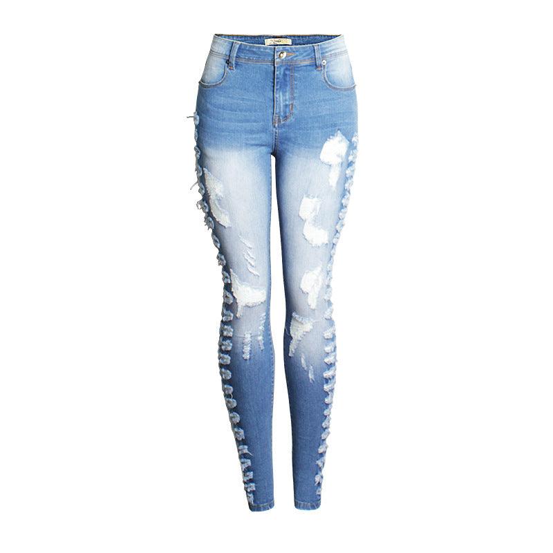 New Women's Ripped Slim Fit Stretch Jeans - JWHL FASHION