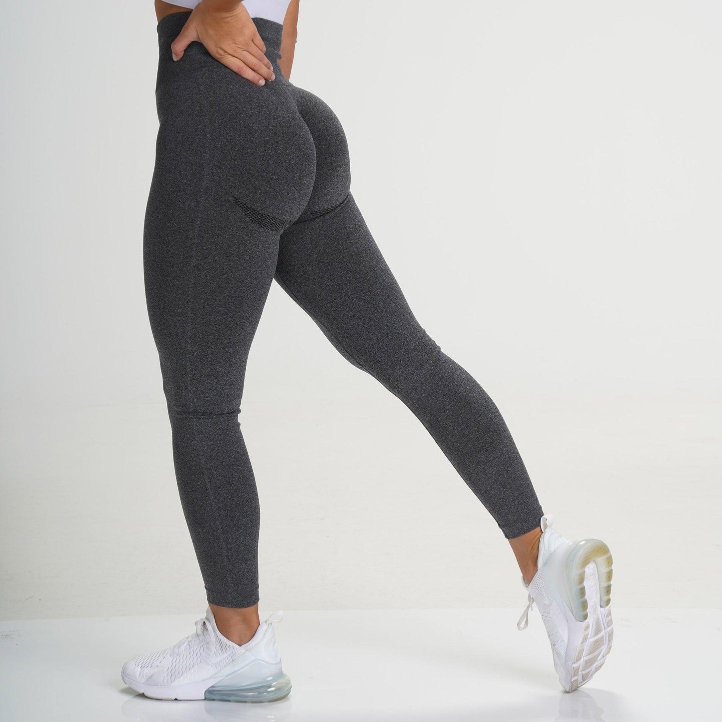 Knitted buttocks moisture wicking yoga pants - JWHL FASHION