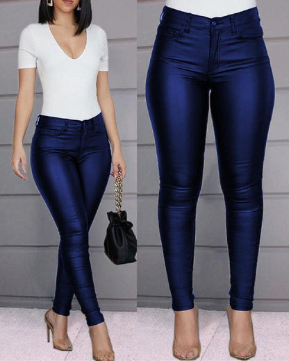 Pure Color Casual Sexy Feet Pants Women Trousers - JWHL FASHION