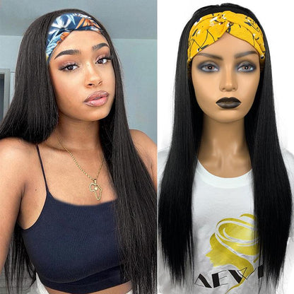 Headscarf Straight Hair Chemical Fiber Wig - JWHL FASHION