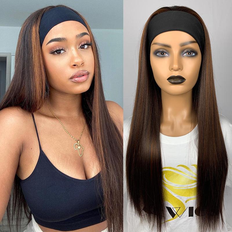 Headscarf Straight Hair Chemical Fiber Wig - JWHL FASHION