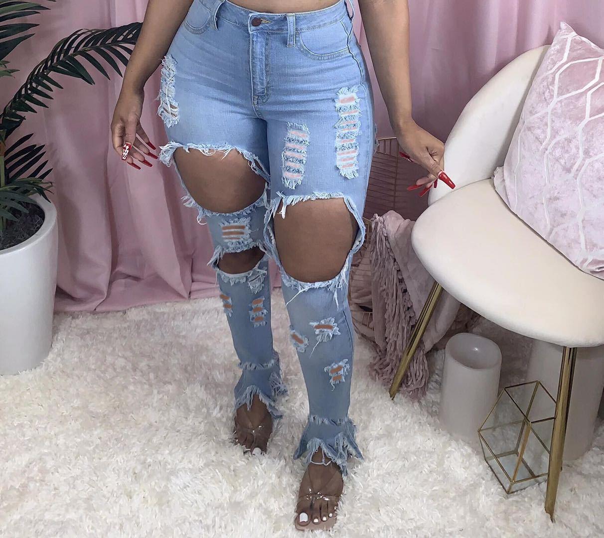 Ripped Summer New Split Long Jeans - JWHL FASHION