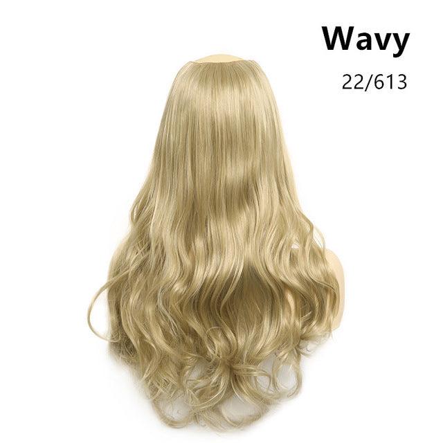 Wavy U Part Wig Clip-in Hair Extension Invisible pieces - JWHL FASHION