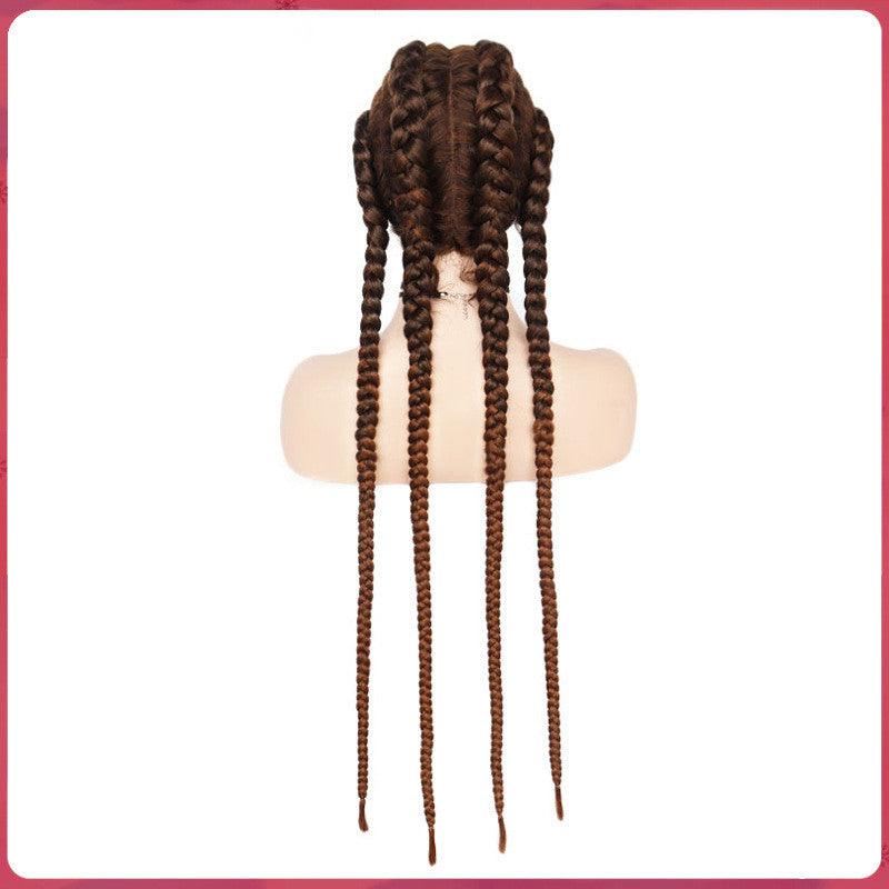 Front Lace Four-Strand Braids Wig - JWHL FASHION