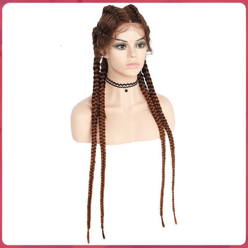 Front Lace Four-Strand Braids Wig - JWHL FASHION