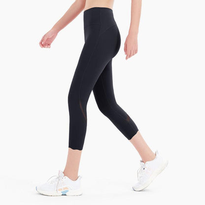 Brushed Yoga Pants Women's Nude Feeling Tight Hips High Waist Running Sports Stretch Fitness Pants Breathable Cropped Pants - JWHL FASHION