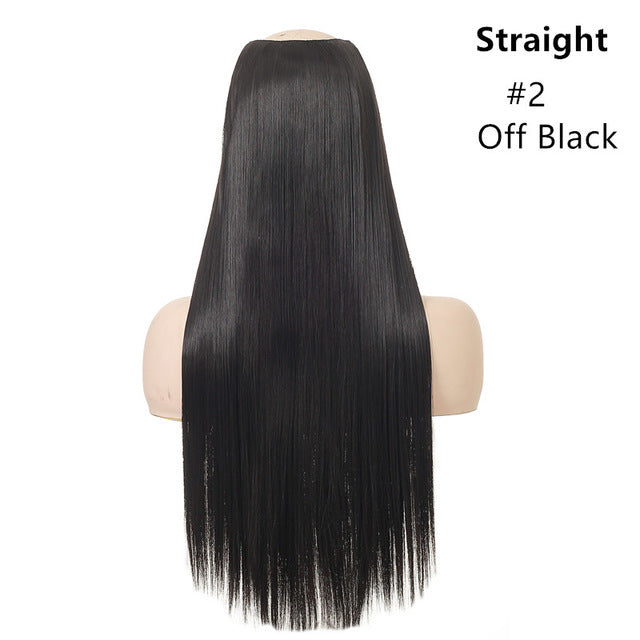 Natural Long Straight Hair Chemical Fiber Wig - JWHL FASHION