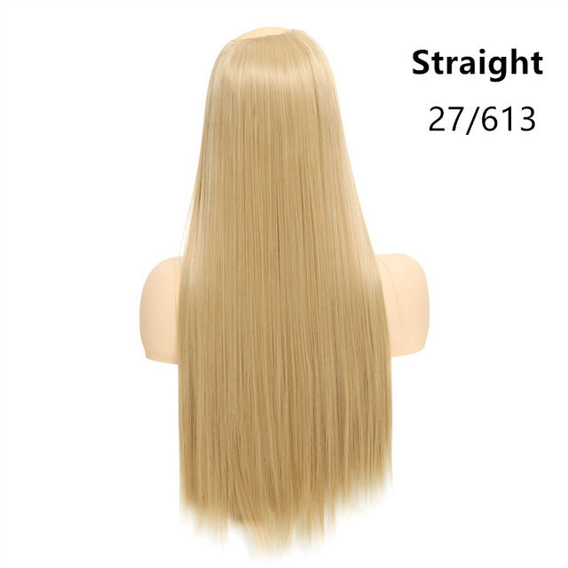 Natural Long Straight Hair Chemical Fiber Wig - JWHL FASHION