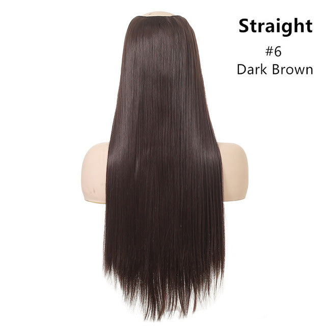 Natural Long Straight Hair Chemical Fiber Wig - JWHL FASHION