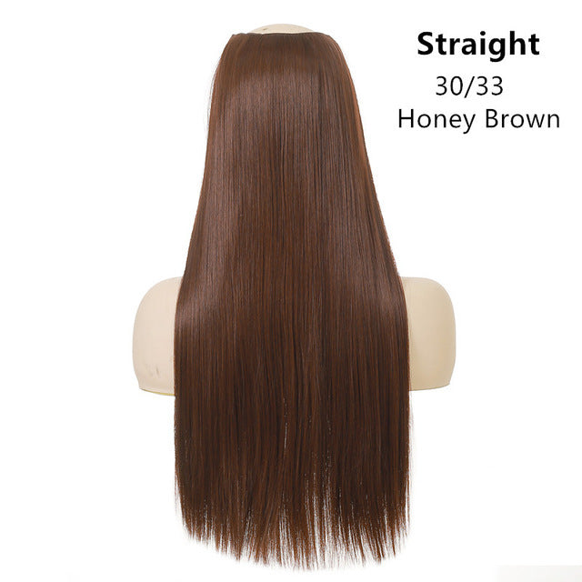 Natural Long Straight Hair Chemical Fiber Wig - JWHL FASHION