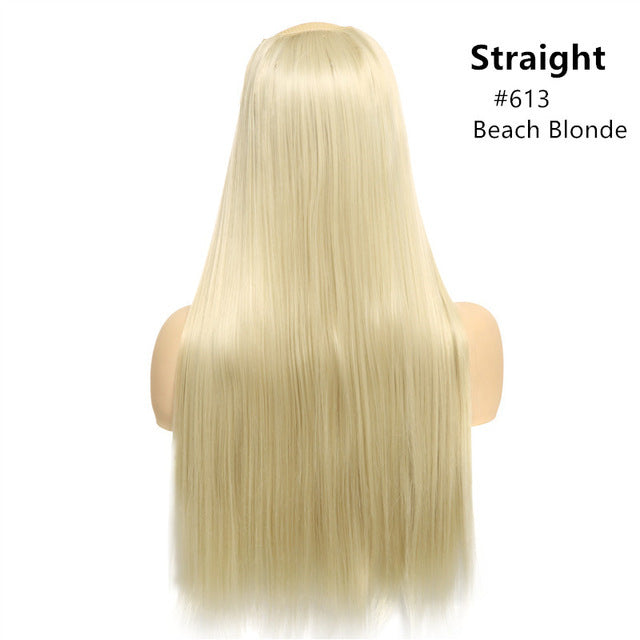 Natural Long Straight Hair Chemical Fiber Wig - JWHL FASHION