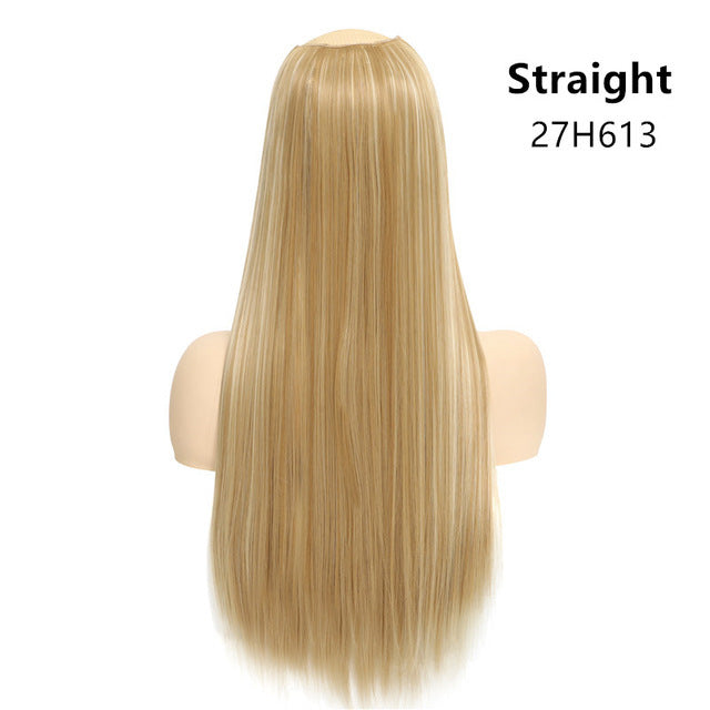 Natural Long Straight Hair Chemical Fiber Wig - JWHL FASHION