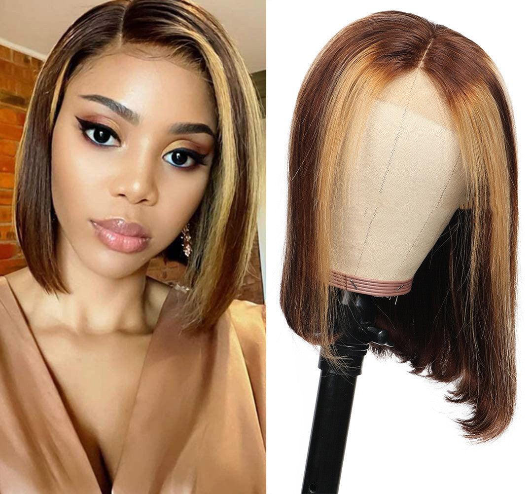 Piano Color Bob Real Human Hair Wig - JWHL FASHION