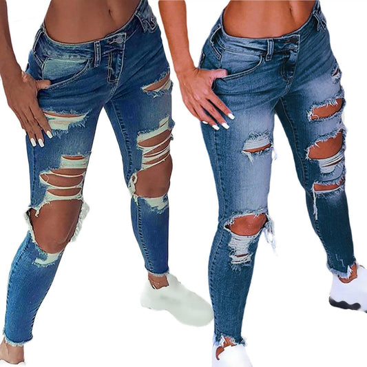 Street Style Sexy Ripped Jeans For Women - JWHL FASHION