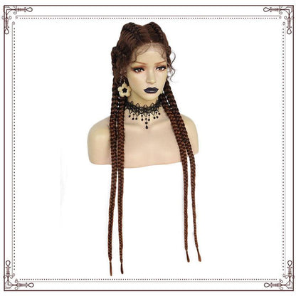 Four-strand Ponytail Braided Wig Front Lace Hair Set - JWHL FASHION