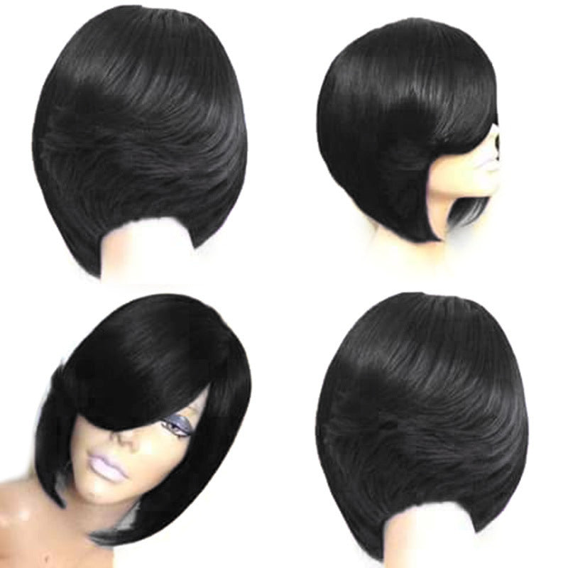 T Color Gradient Short Straight Hair Synthetic Wig - JWHL FASHION