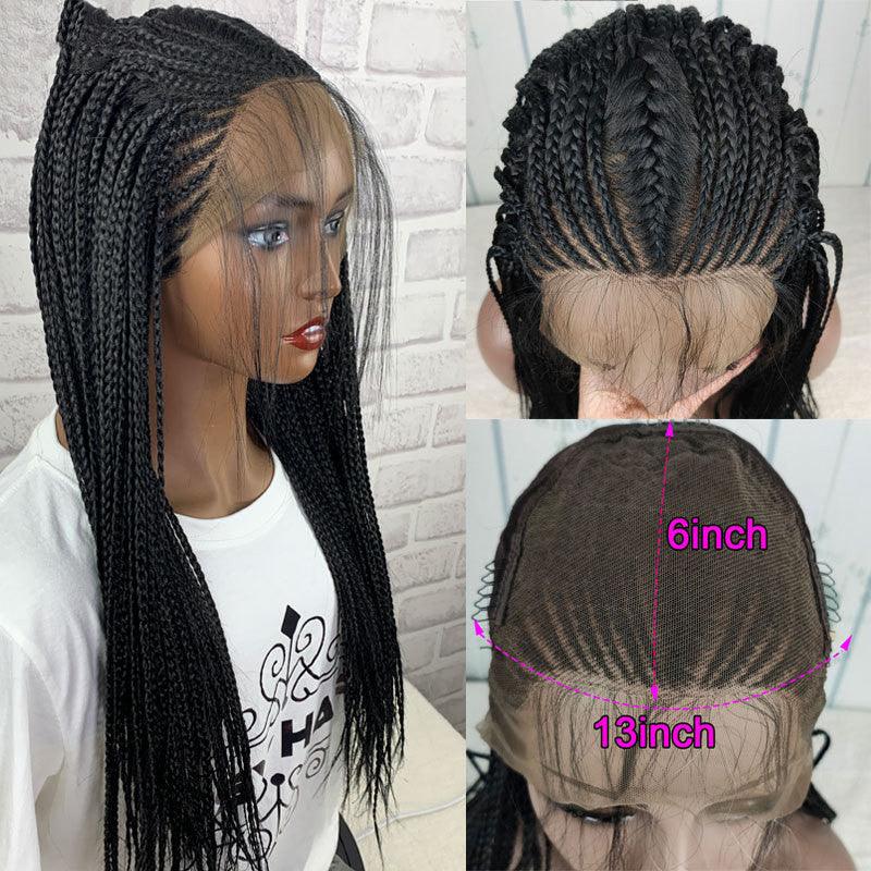 Synthetic Front Lace 13X6 Braided Wig - JWHL FASHION