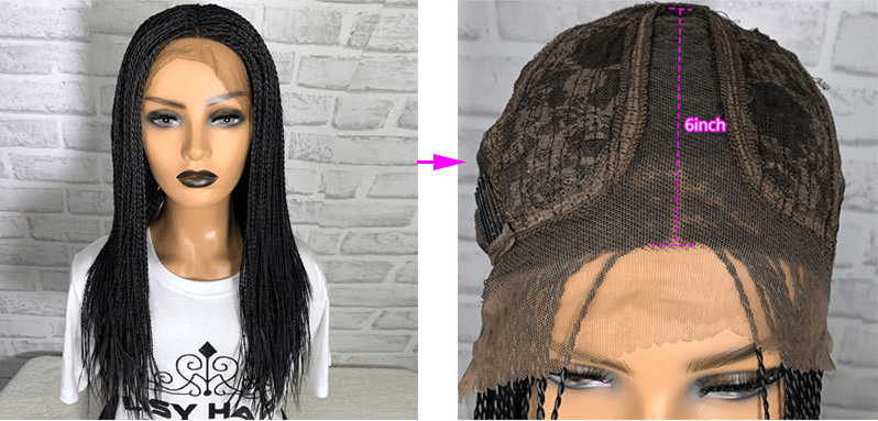 Synthetic Front Lace 13X6 Braided Wig - JWHL FASHION