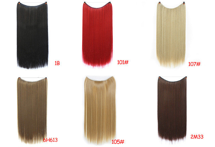 Straight And Curly Hair High-Temperature Silk Fish Line Hair Extension Piece - JWHL FASHION