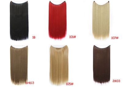 Straight And Curly Hair High-Temperature Silk Fish Line Hair Extension Piece - JWHL FASHION