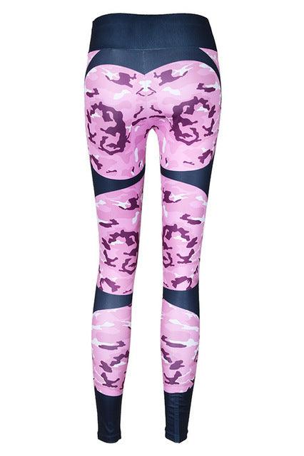 Print patchwork yoga leggings - JWHL FASHION