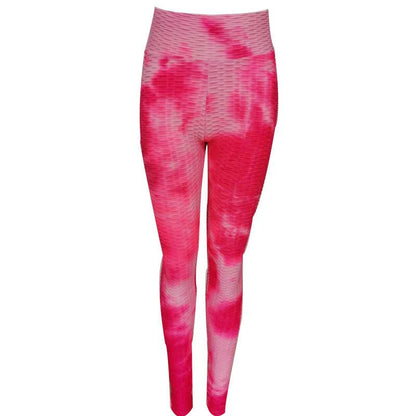 Tie-dye jacquard hip yoga leggings - JWHL FASHION