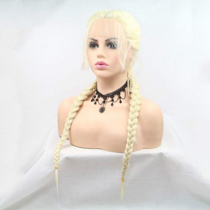 Long Section With Bangs Double Ponytail Fishbone Braids Wig - JWHL FASHION