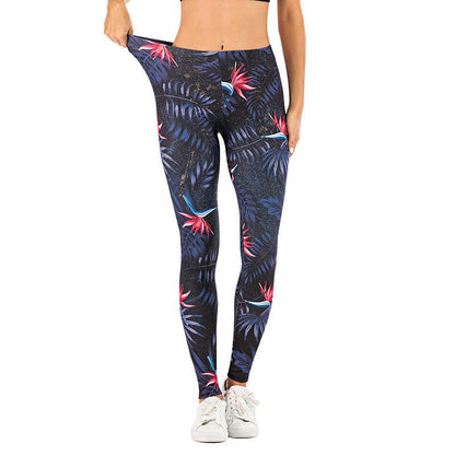 Printed yoga pants outdoor sports leggings - JWHL FASHION