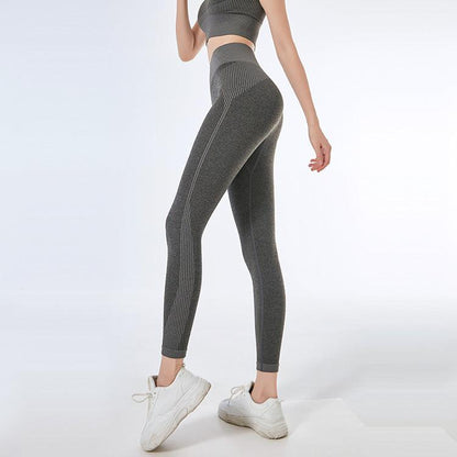 Sports running peach leggings - JWHL FASHION