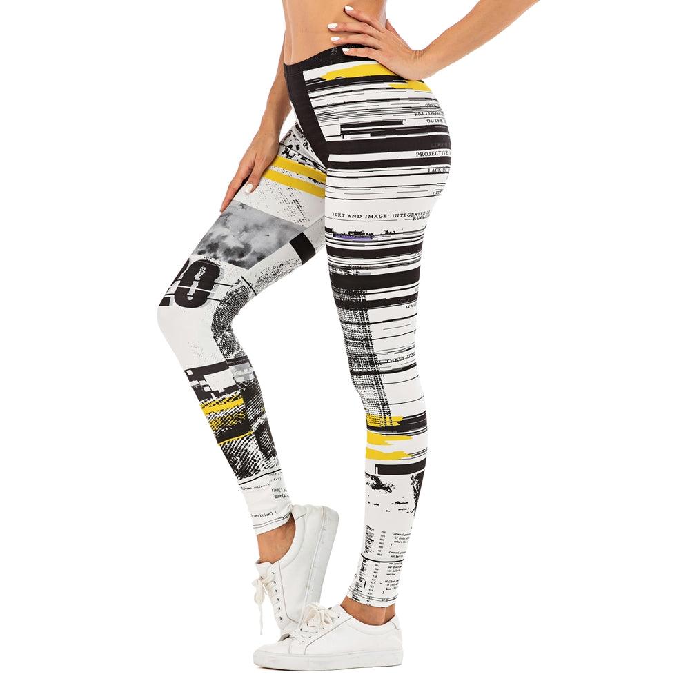 Printed yoga pants outdoor sports leggings - JWHL FASHION