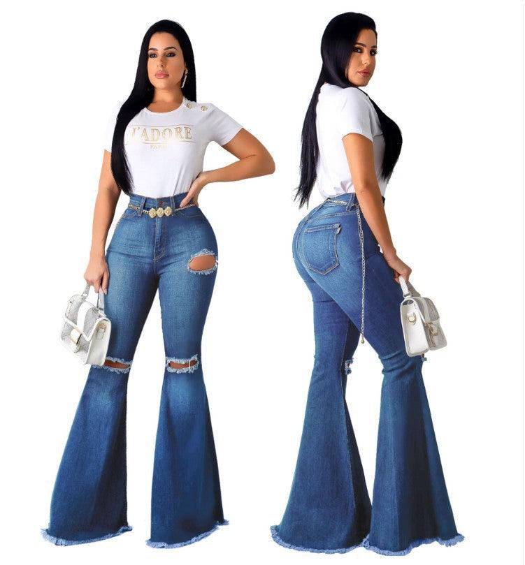 High-waisted flared pants - JWHL FASHION