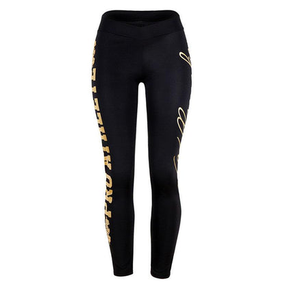 Gold lettered offset sports pants - JWHL FASHION