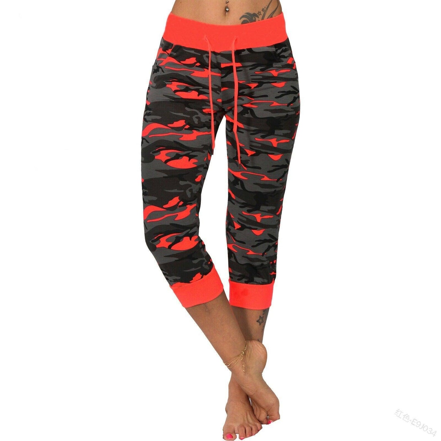 Yoga Camouflage 7 - Minute - Cut Ankle Pants - JWHL FASHION