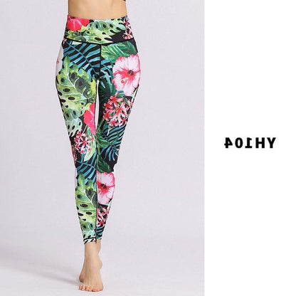 Tie-dye printed yoga pants - JWHL FASHION