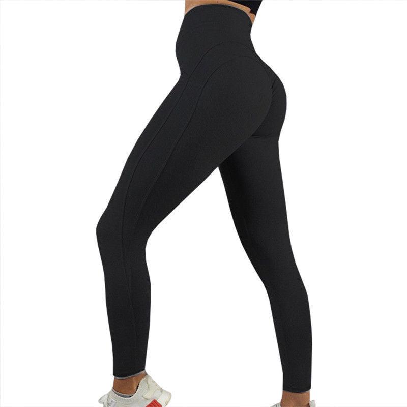 Solid color exercise leggings - JWHL FASHION