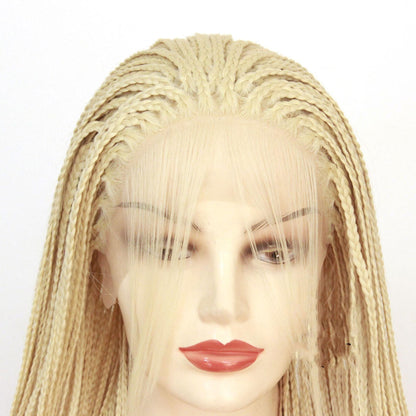 Front Lace Baby Hair Three-strand Pigtail Braids Wig - JWHL FASHION