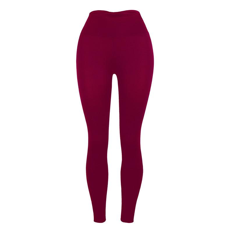 Slim-Fit Buttocks Solid Color Yoga Pants Leggings - JWHL FASHION