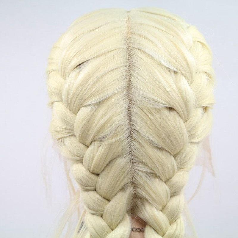 Long Section With Bangs Double Ponytail Fishbone Braids Wig - JWHL FASHION