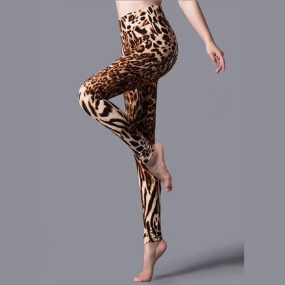 Brushed Printed High Waist Pants Yoga Leggings - JWHL FASHION