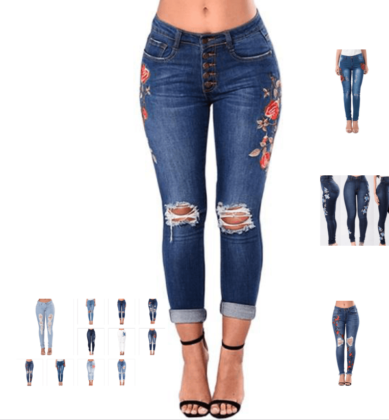 Ripped Jeans For Women 2021 Women Jeans Pencil Pants Denim Jeans - JWHL FASHION